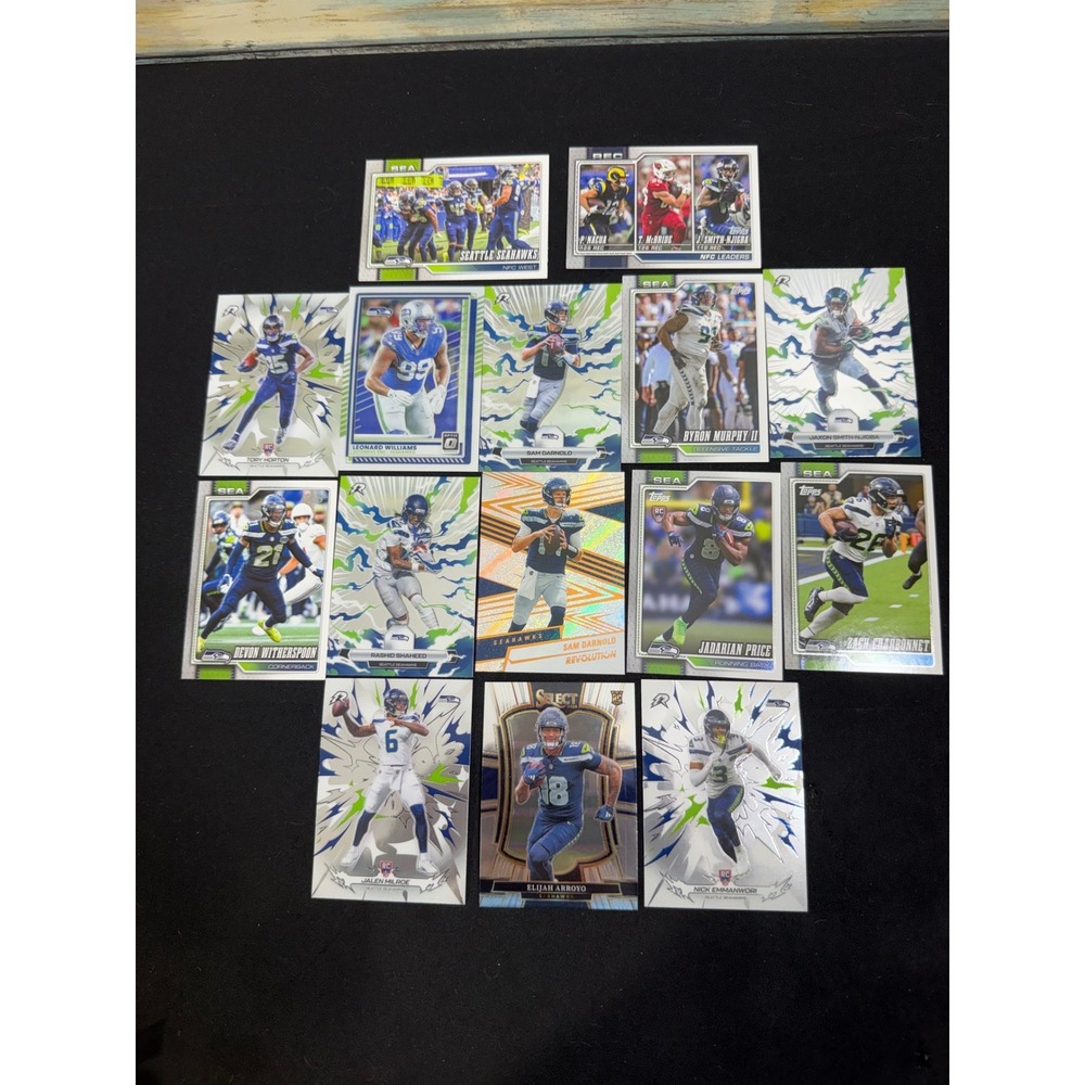 Panini Topps Seahawks Football Card Lot 13ct Blue Excellent Rookie Inserts